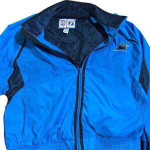Vintage NFL Carolina Panthers‎ Windbreaker Lightweight Full Zip Jacket Mens XL